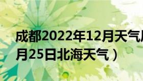 成都2022年12月天气历史查询（2015年12月25日北海天气）