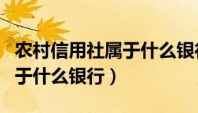 农村信用社属于什么银行类型（农村信用社属于什么银行）