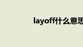 layoff什么意思（layoff）