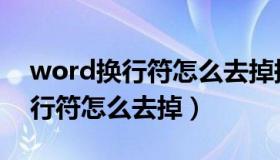 word换行符怎么去掉换成回车符（word换行符怎么去掉）