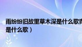 雨纷纷旧故里草木深是什么歌青花瓷（雨纷纷旧故里草木深是什么歌）