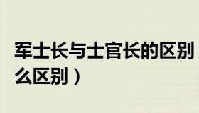 军士长与士官长的区别（士官长与军士长有什么区别）