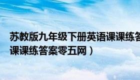 苏教版九年级下册英语课课练答案零五网（九年级下册英语课课练答案零五网）