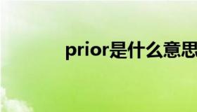 prior是什么意思（prior to）