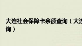 大连社会保障卡余额查询（大连社会保障卡查询个人账户查询）