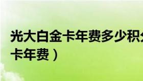 光大白金卡年费多少积分可以抵扣（光大白金卡年费）