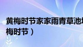 黄梅时节家家雨青草池塘处处蛙修辞手法（黄梅时节）