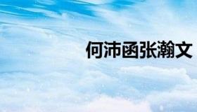 何沛函张瀚文（何沛函）