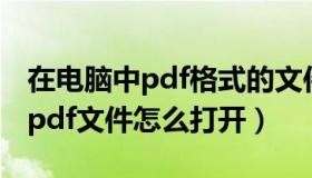 在电脑中pdf格式的文件怎么打开（电脑上的pdf文件怎么打开）