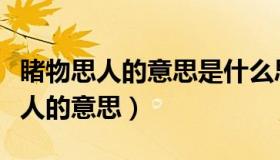 睹物思人的意思是什么思人什么意思（睹物思人的意思）