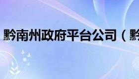 黔南州政府平台公司（黔南州协同办公平台）