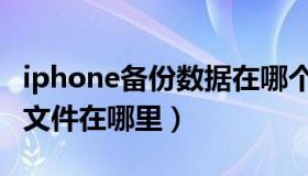 iphone备份数据在哪个文件夹（iPhone备份文件在哪里）