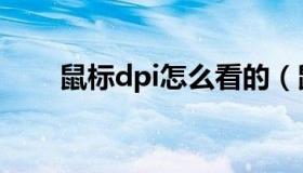 鼠标dpi怎么看的（鼠标dpi怎么看）