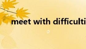 meet with difficulties（meet with）