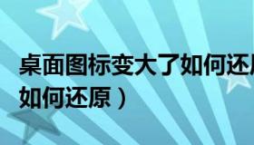 桌面图标变大了如何还原呢（桌面图标变大了如何还原）