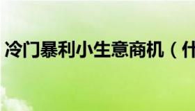 冷门暴利小生意商机（什么冷门生意最暴利）