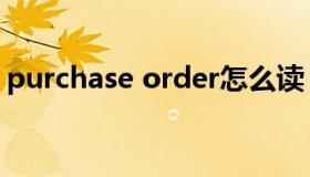 purchase order怎么读（purchase order）