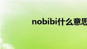 nobibi什么意思（nobibi）