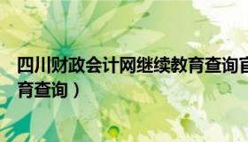 四川财政会计网继续教育查询官网（四川财政会计网继续教育查询）