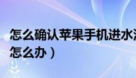 怎么确认苹果手机进水没事（苹果手机掉水里怎么办）