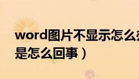 word图片不显示怎么办（word图片不显示是怎么回事）