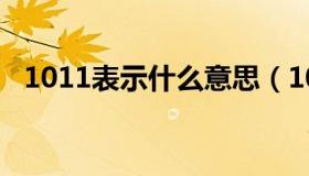 1011表示什么意思（1011代表什么意思）