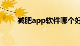 减肥app软件哪个好用（减肥app）