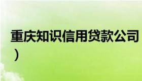 重庆知识信用贷款公司（重庆市专业贷款公司）