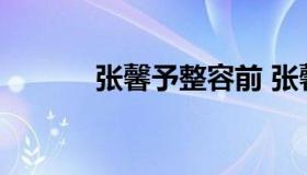 张馨予整容前 张馨予整容没有