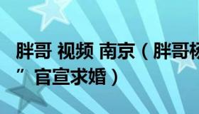 胖哥 视频 南京（胖哥杨力：34岁“南京胖哥”官宣求婚）