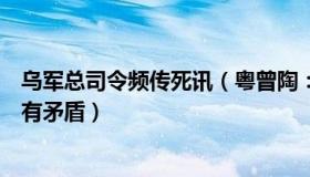 乌军总司令频传死讯（粤曾陶：曝乌军总司令或与泽连斯基有矛盾）