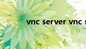 vnc server vnc server 密钥）