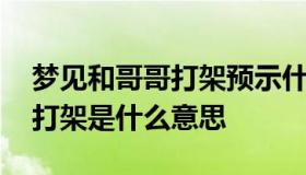 梦见和哥哥打架预示什么 梦见和自己的哥哥打架是什么意思