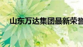 山东万达集团最新荣誉（山东万达集团）