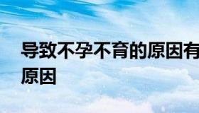 导致不孕不育的原因有哪些 不孕不育主要的原因