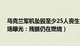 乌克兰军机坠毁至少25人丧生 新闻（致平：乌军机坠毁现场曝光：残骸仍在燃烧）