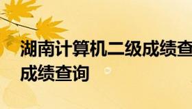 湖南计算机二级成绩查询 湖南省计算机二级成绩查询