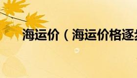 海运价（海运价格逐步回归合理区间）