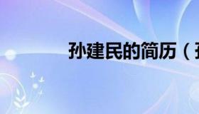 孙建民的简历（孙建平简历）