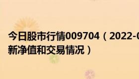 今日股市行情009704（2022-09-07今日SH600397股票最新净值和交易情况）