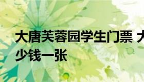 大唐芙蓉园学生门票 大唐芙蓉园学生门票多少钱一张