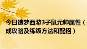 今日造梦西游3子鼠元帅属性（造梦西游3极品子鼠大元帅养成攻略及练级方法和配招）