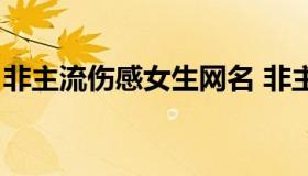 非主流伤感女生网名 非主流伤感网名带符号）