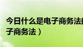 今日什么是电子商务法的调整对象（什么是电子商务法）