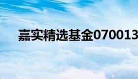 嘉实精选基金070013（嘉实精选基金）