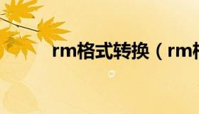 rm格式转换（rm格式怎么转换）