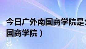 今日广外南国商学院是公办还是民办（广外南国商学院）