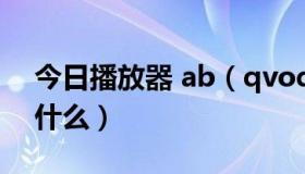 今日播放器 ab（qvod播放器的官方网站是什么）