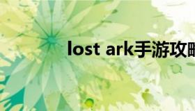 lost ark手游攻略（lost ark