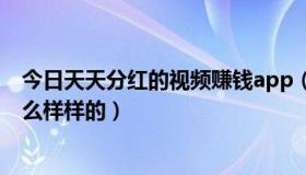 今日天天分红的视频赚钱app（天天分红的短期投资理财怎么样样的）